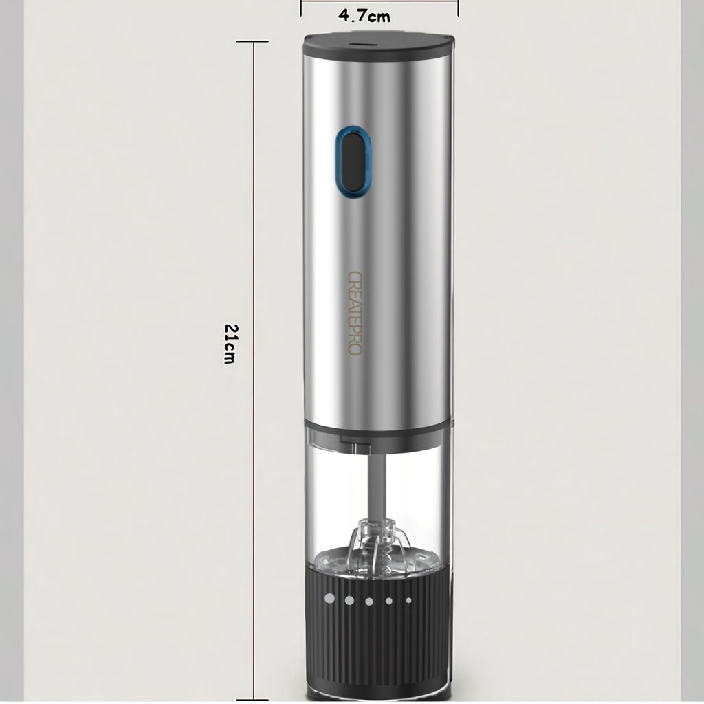 Electric Salt and Pepper Grinder Rechargeable USB – Adjustable Coarseness Automatic Pepper Mill, Stainless Steel with Lithium Battery for Home Kitchen, BBQ & Dining Table, 1pc or 2pcs Set