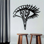 Psychedelic Eye Metal Wall Art Black & White – Exquisite Exotic Style Modern Home Decoration, Unique Artwork for Living Room, Bedroom & Office Wall Decor