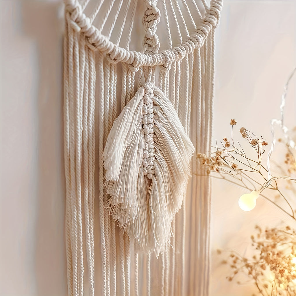 Dream Catcher 4pcs Scandinavian Woven Boho Wall Decor Home Room Decor Gift for Women Mom Grandma Teenage Girls Birthday Gift