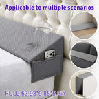 Bed Wedge Mattress Gap Filler Pillow, Headboard Closer Sleeping Pillow Against Headboard or Wall, Removable Cover Anti-Snoring Bed Wedge for Twin Full Queen King