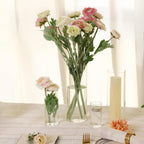 WHONLINE 16pcs Clear Glass Cylinder Vases 4 Sizes (4"/6"/8"/10") – Tall Transparent Vase Set for Wedding Centerpieces, Party Tables, Hurricane Floating Candle Holders, Home & Office Decor