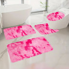 Plush Bath Rugs Set 1-6 Pieces, Multi-Color Microfiber Non-Slip Bathroom Mats – Soft Water Absorbent Thick Machine Washable Toilet Mats for Bathroom, Tub & Shower