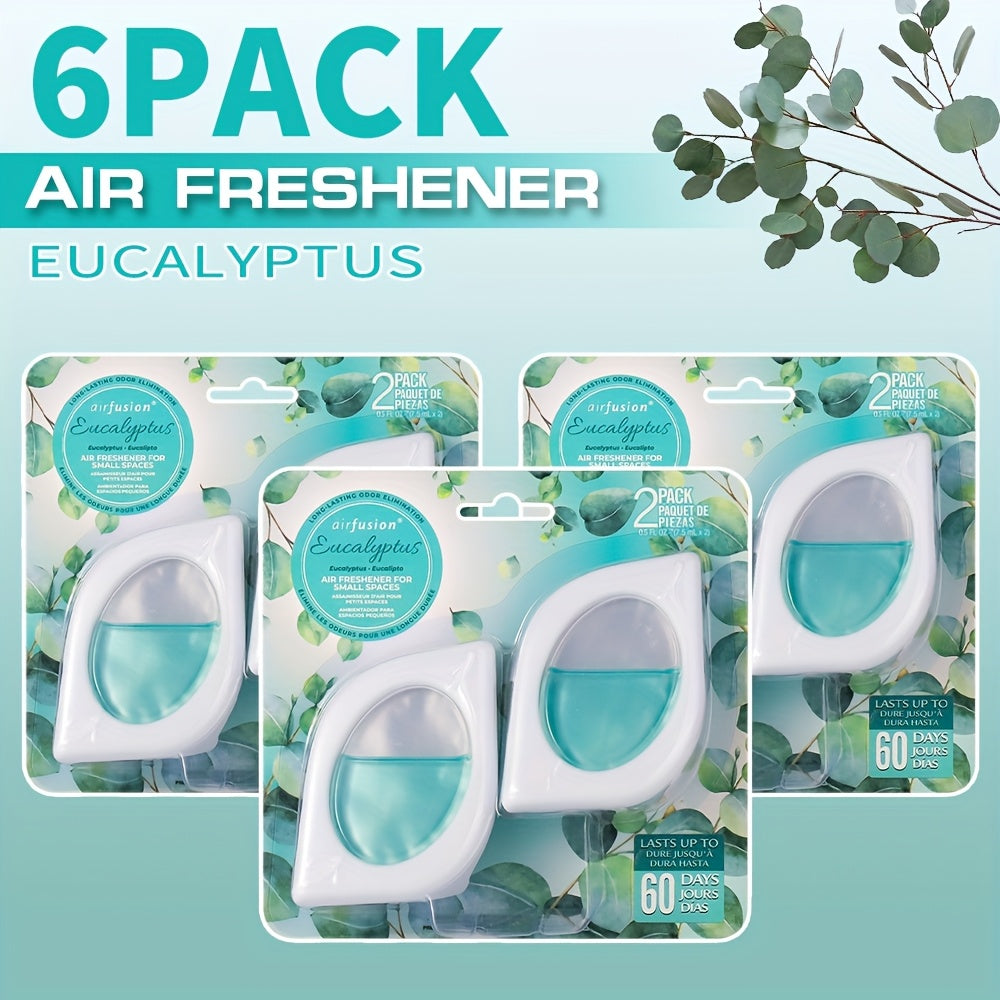 Small Space Air Freshener 2, 6 or 12 Pack – Odor Eliminator for Closets, Bathrooms & Pet Areas, 6 Scents, 0.25 fl oz Each Lasts Up to 30 Days, Fresh Scent Home Deodorizer