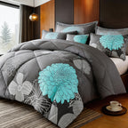 Diamond Pattern Quilt Bedding Set with Pillowcases 2/3 Piece – Soft Breathable Lightweight Comforter Twin Queen King 30+ Colors