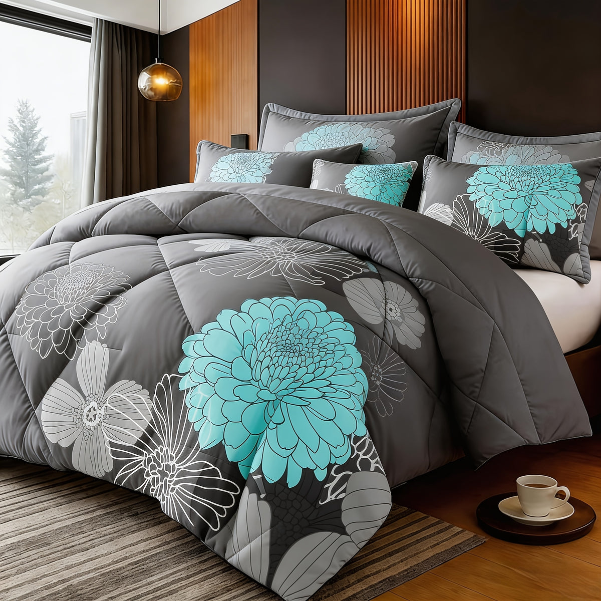 Diamond Pattern Quilt Bedding Set with Pillowcases 2/3 Piece – Soft Breathable Lightweight Comforter Twin Queen King 30+ Colors