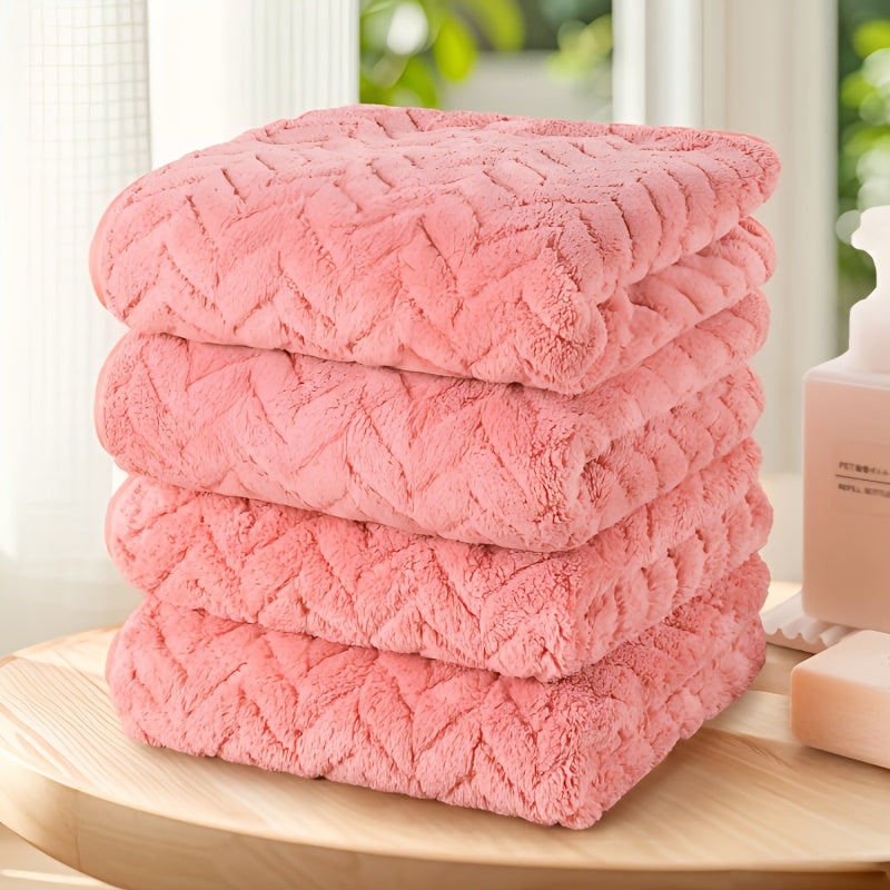 Quick-Dry Multipurpose Towel Set of 4 – 13.4×29.1 Inch Soft Lint-Free Towels for Bathroom, Kitchen, Face Washing & Car Cleaning | Multi-Color Options