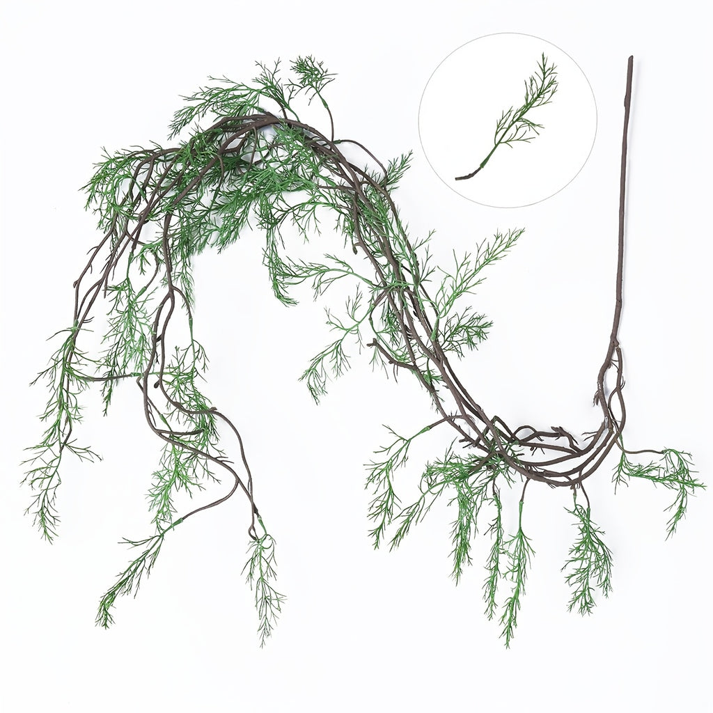 Large Realistic Artificial Ivy & Fern Hanging Plant - Lifelike Fake Vine with Lush Green Foliage, Durable Plastic, Indoor & Outdoor Decor for Home, Office, Porch & Balcony