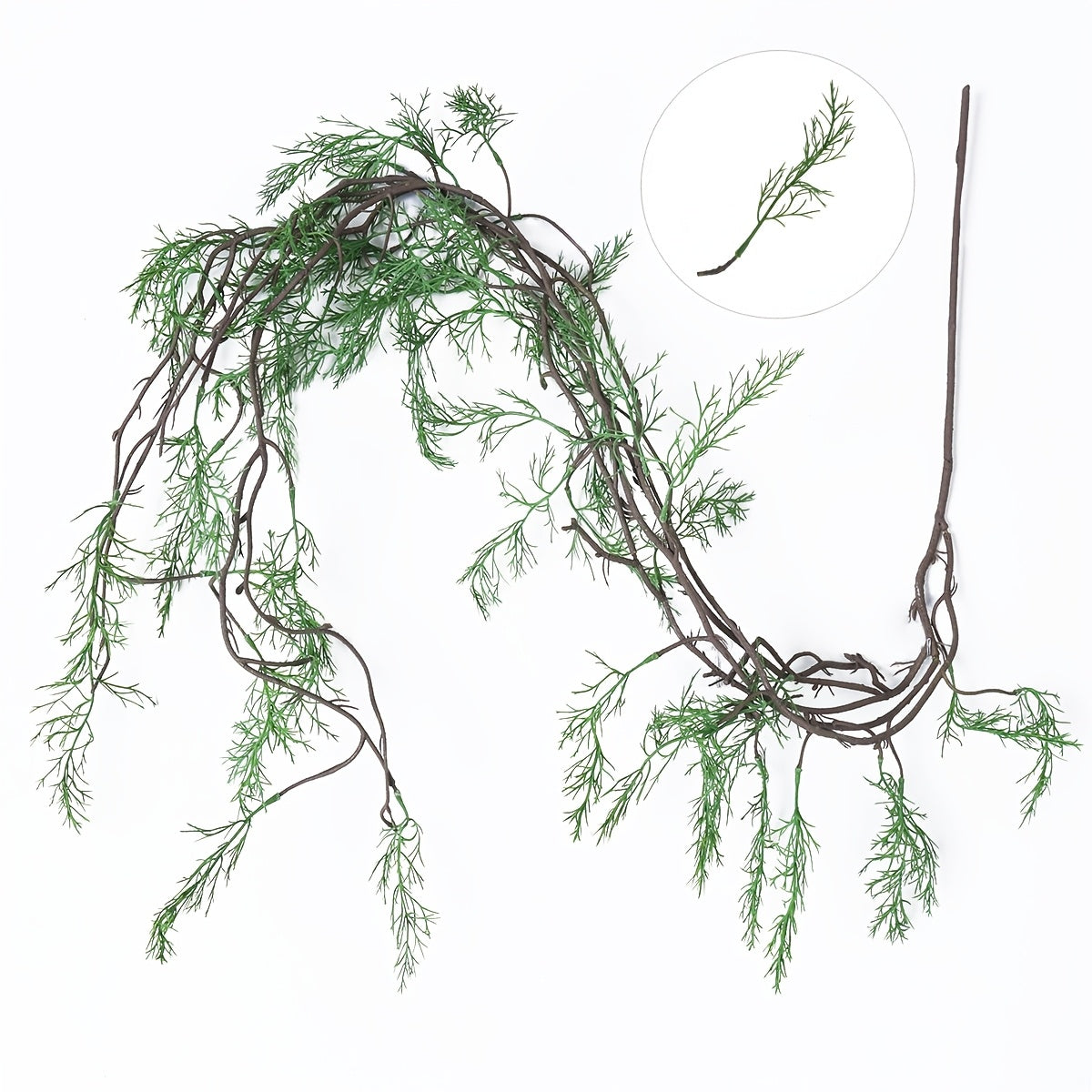 Large Realistic Artificial Ivy & Fern Hanging Plant - Lifelike Fake Vine with Lush Green Foliage, Durable Plastic, Indoor & Outdoor Decor for Home, Office, Porch & Balcony