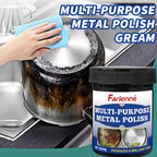 Calcium Carbonate Metal Polish Paste 150g with Sponge – Restores Shine on Stoves, Range Hoods, Pots & Sinks | Long-Lasting Protection & Luster