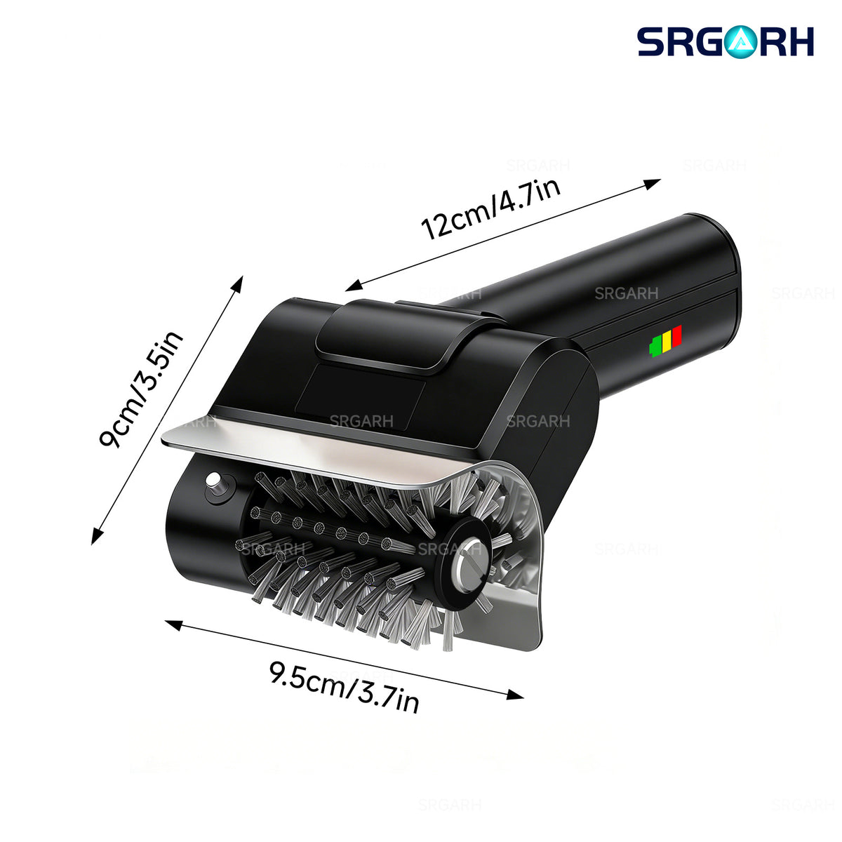 Cordless Electric Grill Brush – 800 RPM Rotating BBQ Cleaning Tool, 2000mAh Rechargeable, 304 Stainless Steel Bristles, Includes Replacement Head & Gloves, Portable Outdoor Grill Scrubber