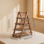3 Tier Wood Dessert Stand Foldable Natural A-Frame Tray for Wedding Party Home Hotel Restaurant Event Cupcake Cake Display Sturdy Serving Stand