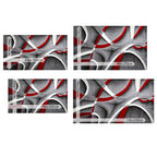 Christmas Area Rug Abstract Geometric Non-Slip Machine Washable – Holiday Decor Accent Rug for Living Room, Bedroom, Kitchen, Dining Room & Outdoor
