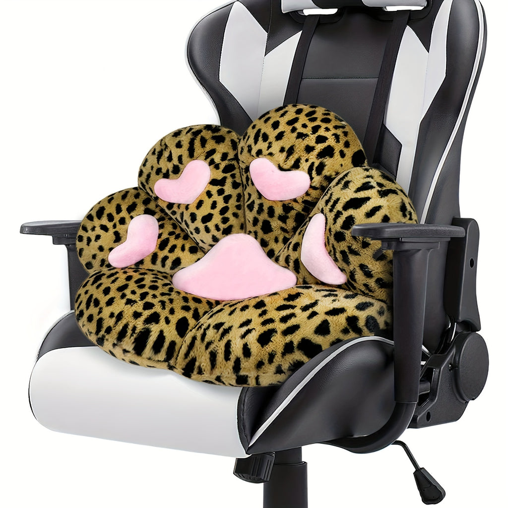 Cat Paw Cushion Jumbo Plush 23.6"x27.6", Oversized Cute Cat Paw Print Pillow with Quilted Cover & Filling for Office Chair, Gaming Chair, Bed & Floor Decor