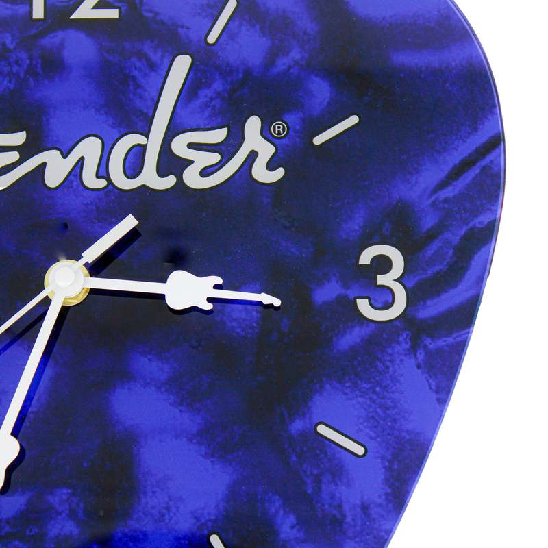 Guitar Pick Wall Clock Blue – Unique Music Lover Home Decor, Battery-Powered Silent Decorative Clock for Bedroom, Studio & Living Room