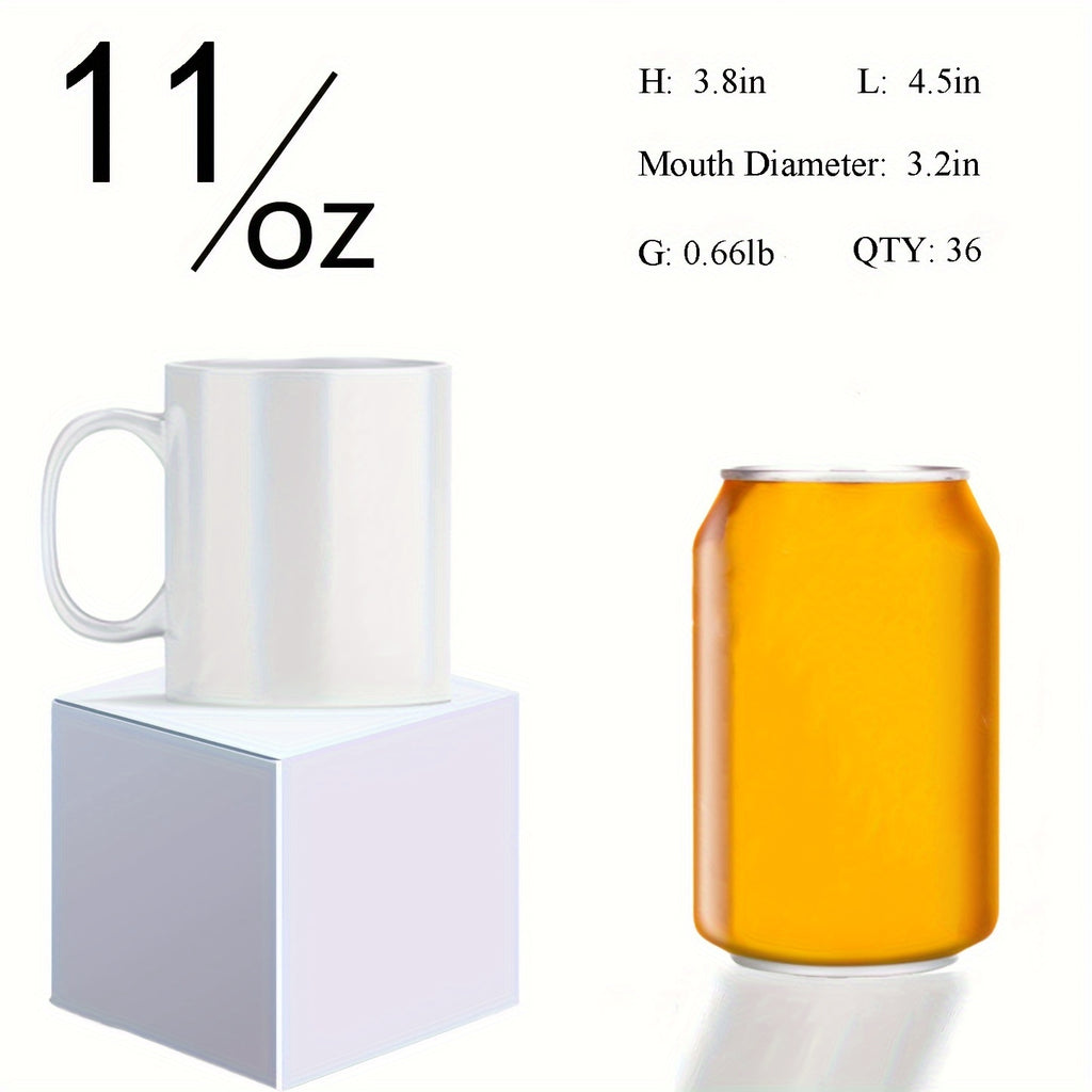 Sublimation Mugs 12 Pack White Coffee Cups with Gift Boxes - 11oz & 15oz Blank Ceramic Mugs for DIY Printing, Bulk Gifts & Custom Orders