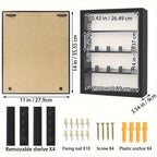 11x14 Large Shadow Box Display Frame with 4 Removable Shelves – Country Memory Box for Medals, Coins, Photos, Championship Rings, Flowers, Pins & Keepsakes Collection