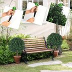 Artificial Topiary Boxwood Balls Set of 2 – 21 Inch UV-Resistant Faux Boxwood Shrubs for Indoor Outdoor Garden Yard Porch Courtyard Entryway Home Decor Living Room Bedroom Accent Plants