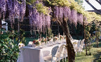 Artificial Wisteria Vine Garland 24 Pack 90 Feet Fake Hanging Flower String Purple Silk Floral Decor for Wedding Backdrop Party Ceiling Home Living Room Bedroom Outdoor Garden Boho Decor Bulk