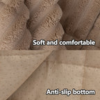 Boho Plush Sofa Cover with Ruffled Edges – Thick Warm Pet-Friendly Couch Protector, Bohemian Style Home Decoration Slipcover for Living Room Sofa Couch Furniture