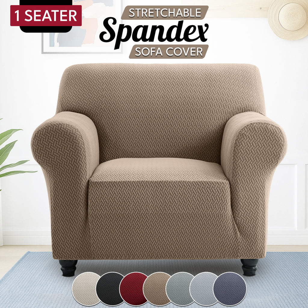 Thickened Spandex Sofa Cover Anti-Scratch – Stretch Polyester Sofa Protector, Anti-Slip Pet-Friendly, Machine Washable, 6 Colors, 1/2/3 Seater, Living Room Bedroom Home Decor