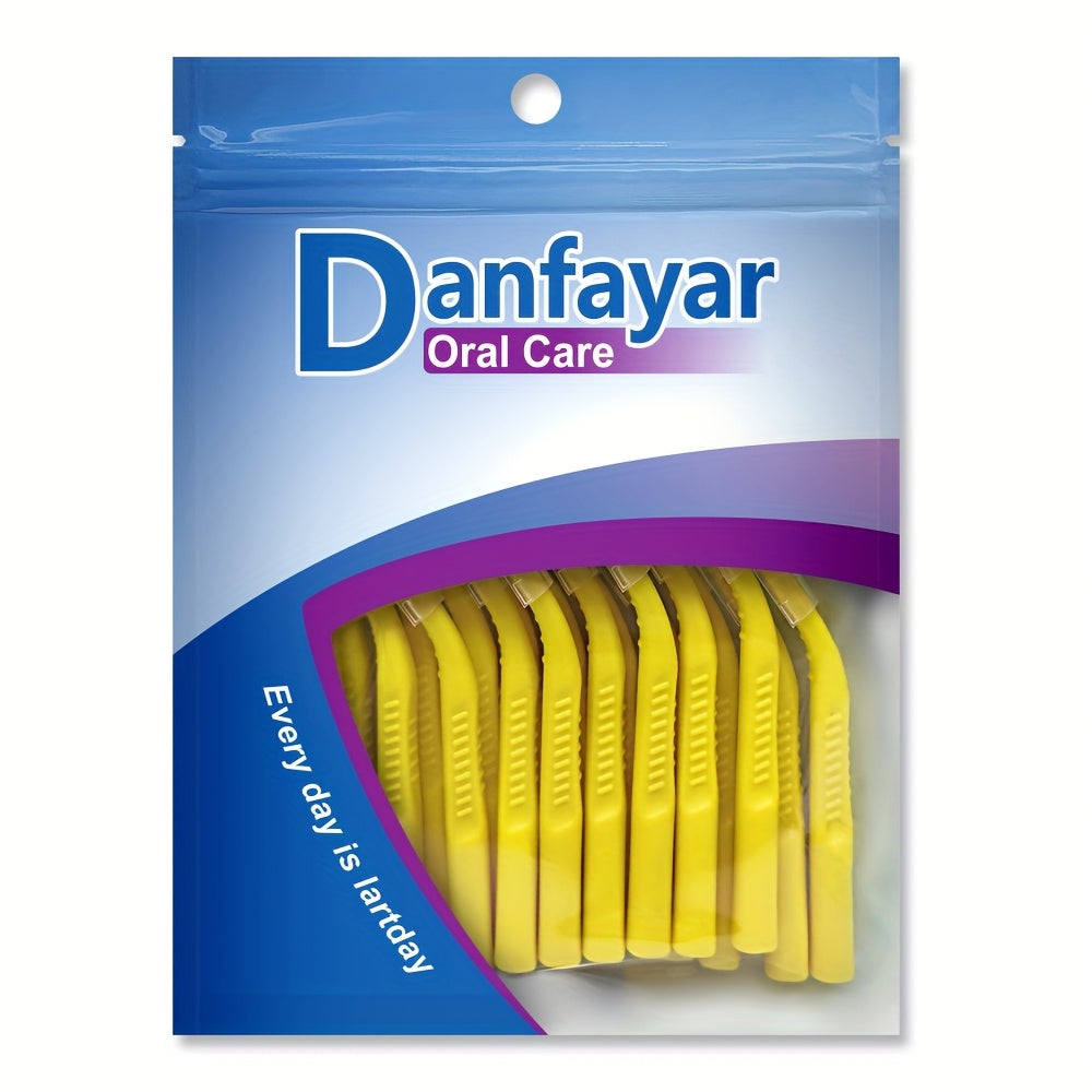 Interdental Brushes 36 Pack L-Shaped - Soft Nylon Bristle Floss Picks for Braces Teeth Cleaning Sensitive Gums Adults Multiple Sizes