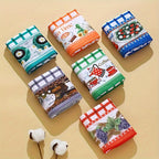 Kitchen Towels Set of 6 Colorful Printed Dishcloths Soft Absorbent Holiday Tea Towels Hand Towels Decorative Kitchen Decor Cleaning Supplies