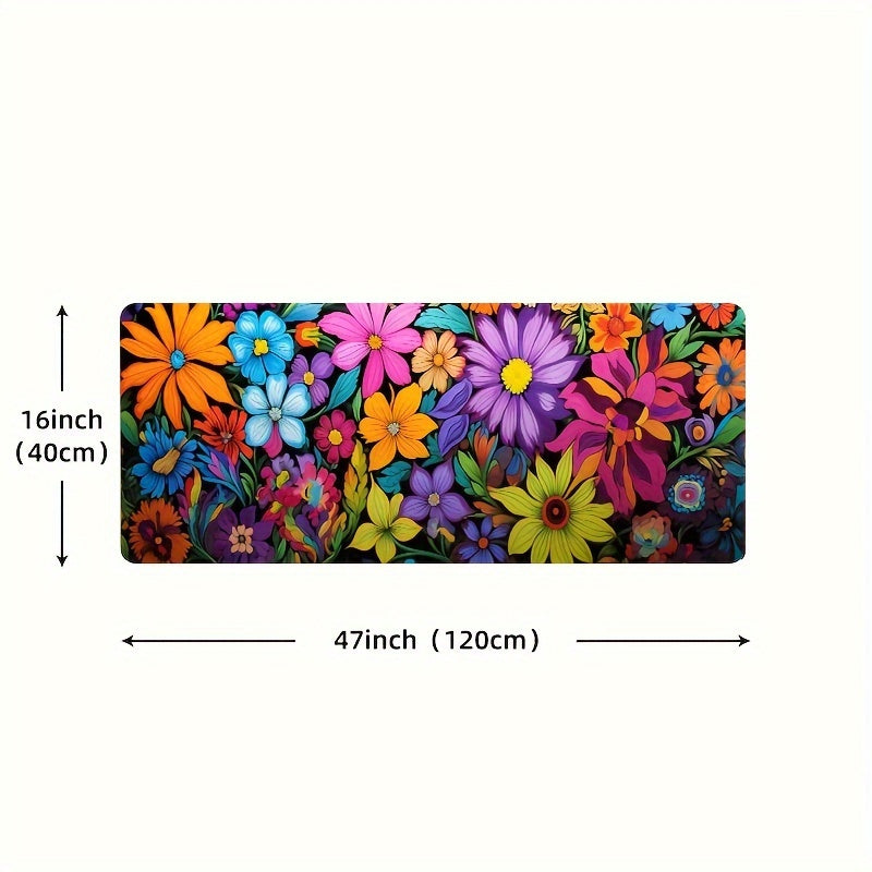 Vibrant Floral Kitchen Mat – Soft, Non-Slip & Machine Washable | 3 Sizes