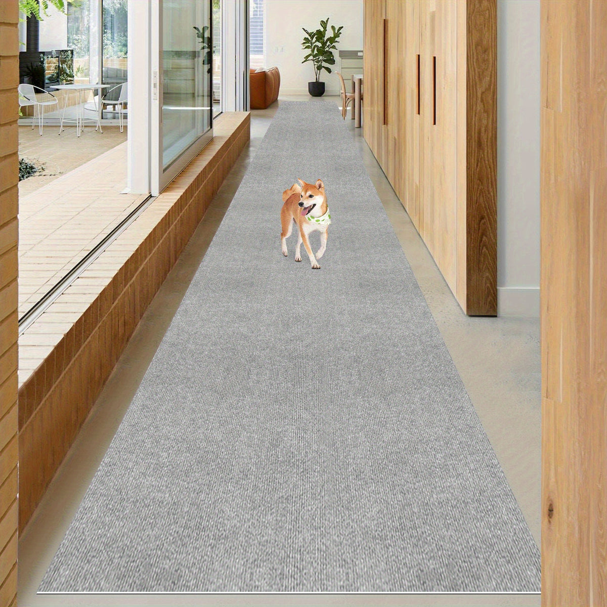 Non-Slip Runner Rug Washable & Cuttable – Low-Profile Hallway Rug for Kitchen, Living Room, Bedroom, Balcony & Poolside – Multiple Sizes 60x180 to 60x600cm