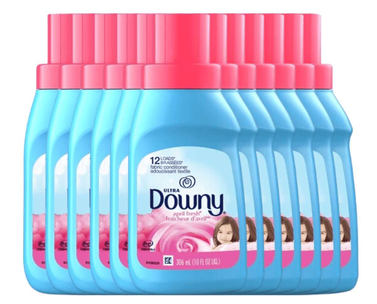 Downy April Fresh Fabric Softener 10oz 12-Pack – Long-Lasting Softness, Wrinkle Reduction & Fresh Scent for Everyday Laundry
