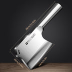 Heavy Duty Stainless Steel Bone Cleaver Knife, Thickened Butcher Axe Meat Cutter for Restaurant & Home Kitchen, Non-Slip Handle, Perfect Chef Gift