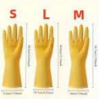 Heavy-Duty Latex Dishwashing Gloves Multi-Pack, Reusable Bright Yellow Rubber Cleaning Gloves S M L for Home Kitchen Restaurant & Commercial Use, 12 or 20 Pairs