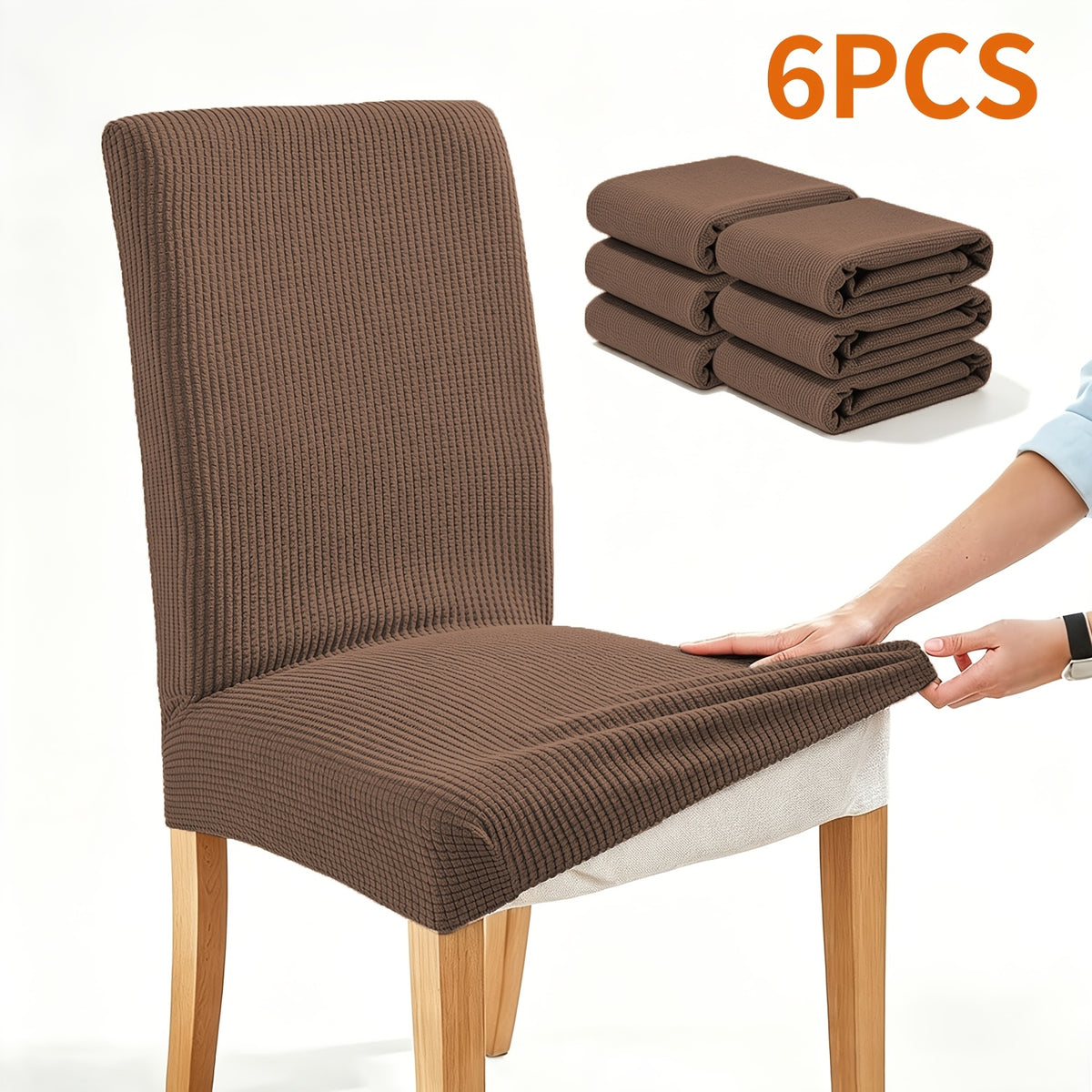 Dining Chair Covers 4/6pcs Set Washable Pet Friendly Dirt & Wear Resistant – Versatile Stretch Slipcovers for Home & Restaurant Seating, 12 Colors