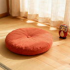 Round Seat Cushion 40x40cm 15cm Thick Firm Futon Meditation Mat Removable Linen Cover Chair Pad for Office Dining Chair Home Decor All Seasons Christmas