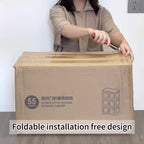 Large Storage Box with Lid Stackable Foldable, Plastic Flip-Top Storage Container for Clothing, Blankets & Home Organization, Multi-Purpose Rectangular Organizer for Home & Office