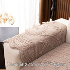 Faux Rabbit Fur Sofa Cover Thick Plush Couch Protector Non-Slip Machine Washable Pet Friendly – 2 3 4 Seater & Armrest Sizes, Floral Design Sofa Slipcover