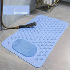 Non-Slip Bath Mat with Massage Buttons - Anti-Slip PVC Shower & Bathtub Safety Pad, 0.35" Thick, Polka Dot Pattern, Rectangular Bathroom Mat for Shower, Tub & Wet Floors - 6 Colors