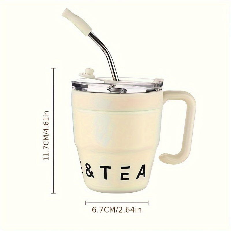 16oz Insulated Coffee Mug with Straw & Lid - Double-Wall Vacuum Stainless Steel, BPA-Free, 6 Colors, for Hot Cold Drinks, Travel Camping Office | Nuvia Haven