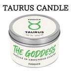 Zodiac Scented Soy Wax Candle with Hidden Pendant & Real Crystal Inside – All 12 Signs, Spiritual Mystery Home Fragrance Gift for Girlfriend, Wife, Women – Valentine's Day & Birthday Present