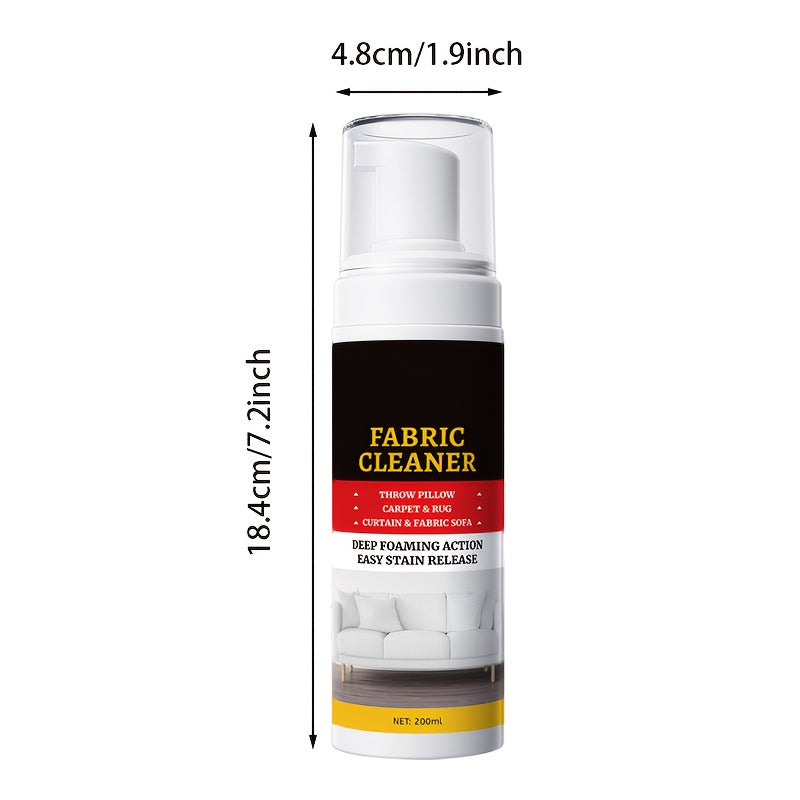 Surfactant Foam Fabric & Upholstery Spot Cleaner 6.76oz – Multi-Surface Stain Remover for Couch, Rug, Clothes, Car Seat, Mattress & Sofa | 1 to 5 Pack