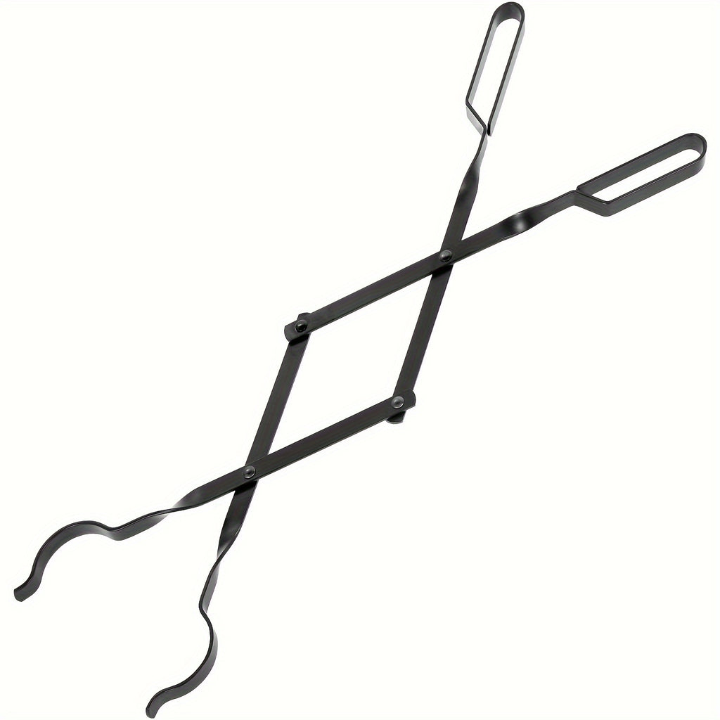 26 Inch Fireplace Tongs Heavy Duty Wrought Iron Log Tongs for Fire Pit Campfire Wood Stove BBQ Indoor Outdoor Camping
