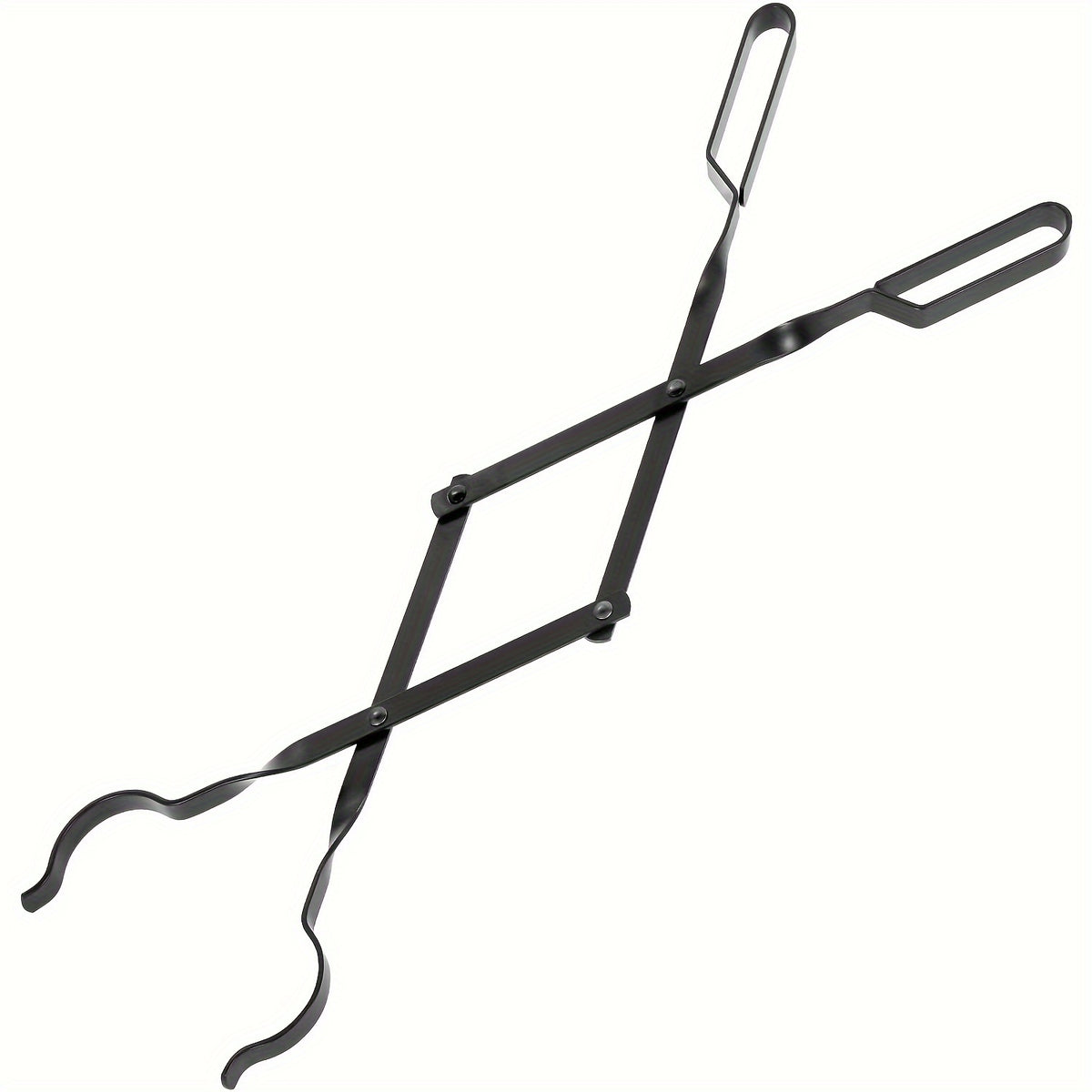 26 Inch Fireplace Tongs Heavy Duty Wrought Iron Log Tongs for Fire Pit Campfire Wood Stove BBQ Indoor Outdoor Camping