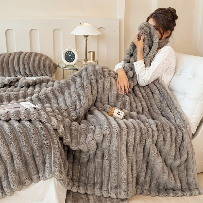 Plush Sherpa Throw Blanket – Ultra-Warm Anti-Static Fleece, 7 Colors 4 Sizes, for Bedroom Sofa Office Dormitory