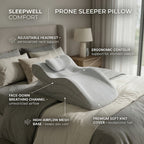 Ergonomic Backrest Pillow for Bed Reading - Multi-Purpose Support Pillow Neck Back Rest Removable Washable Cover Sleeping Reading Office Lounge