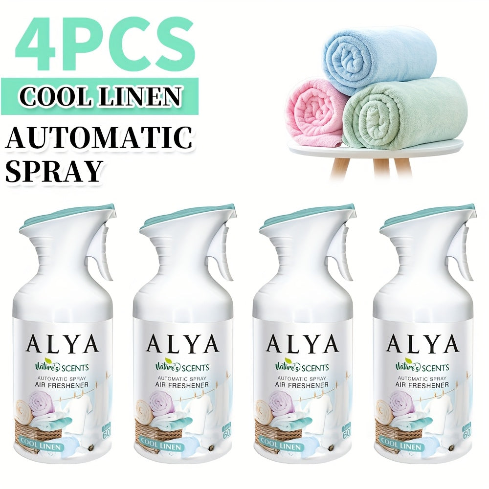 6-Scent Automatic Air Freshener Refills 8.45 oz – Lavender, Vanilla, Cool Linen, Ocean, Magnolia & Mixed Berries Odor Eliminator Spray for Home Bathroom Car Office Closet, 1pc or 4-Pack