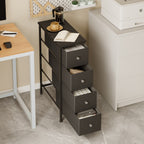 4-Tier Tall Narrow Storage Cabinet | Slim Bathroom & Kitchen Organizer, 29.5"H x 16.5"W x 9.5"D, Compact Shelving for Small Spaces, Easy Assembly