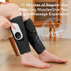 Cordless Air Compression Leg Massager Circular Calf Press 3 Intensities for Feet Legs Thighs Knees Easy to Use Gray Gift for Mom Dad