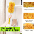 Duster Refills 120/59-Count Compatible with Swiffer Duster 360° Electrostatic Disposable Replacement Heads for Ceiling Fans Blinds Furniture Multi-Surface Unscented Home Cleaning