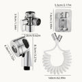 Handheld Shower Head Kit with Bracket, Diverter & Telescopic Hose – High-Pressure Faucet Adapter Shampoo Spray Set for Bathroom Sink, Travel & Portable Shower Use