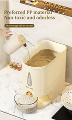 Large Capacity Rice Dispenser & Sealed Storage Box – Press-Type Measuring Cup, Moisture-Proof & Insect-Proof, for Rice, Flour, Coffee Beans, Legumes & Pet Food – 11LB & 22LB Options