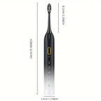 IPX8 Sonic Electric Toothbrush USB Rechargeable 5 Brush Heads Metal Shaft Smart Timer Couple Set for Adults Men Women